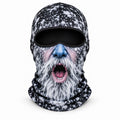 Frostface Blue Nose Norman printed hood with blue nose and open-mouth expression
