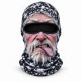 Frostface Last Lift Louie printed hood with frosted beard and drooping tongue